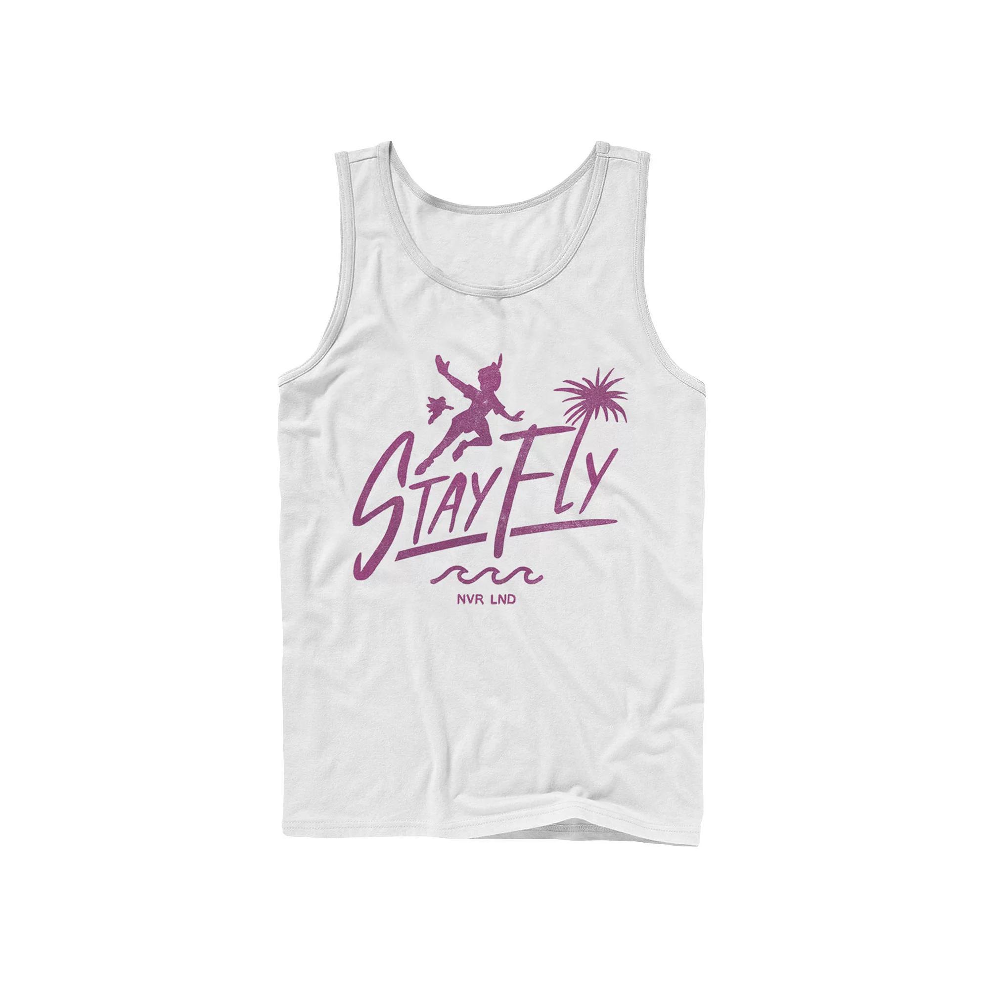 Disneys Peter Pan Mens Stay Fly Text Silhouette Poster Tank Top Product Image