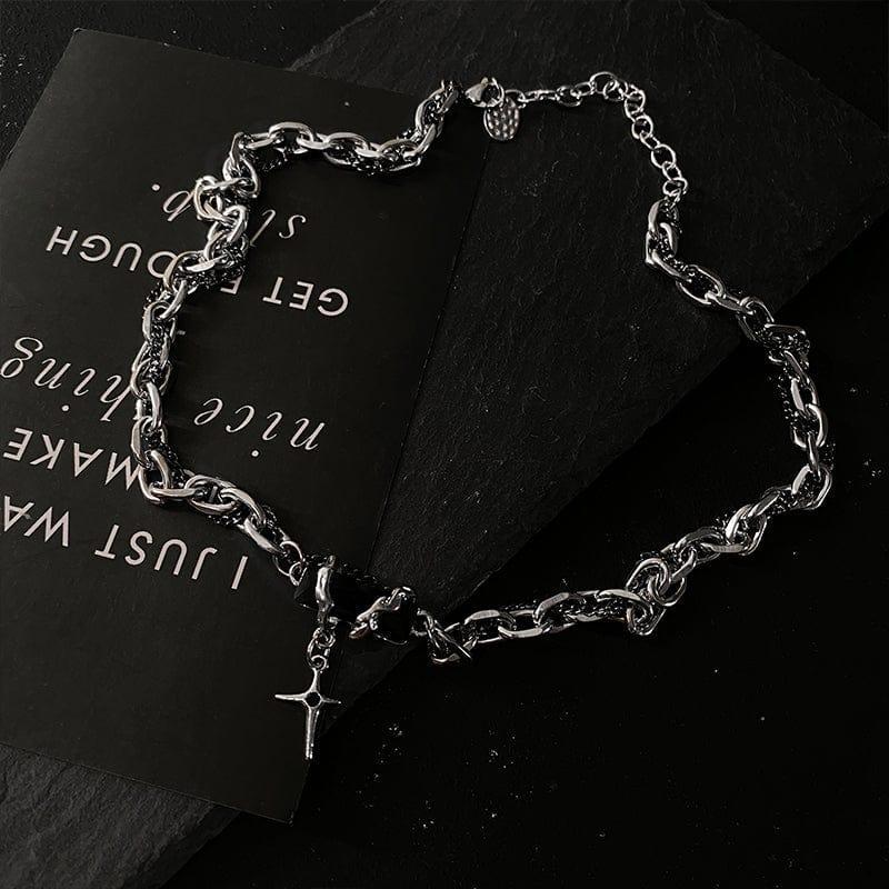 STAR PENDANT BLACK GEM MULTI-CHAIN NECKLACE Product Image