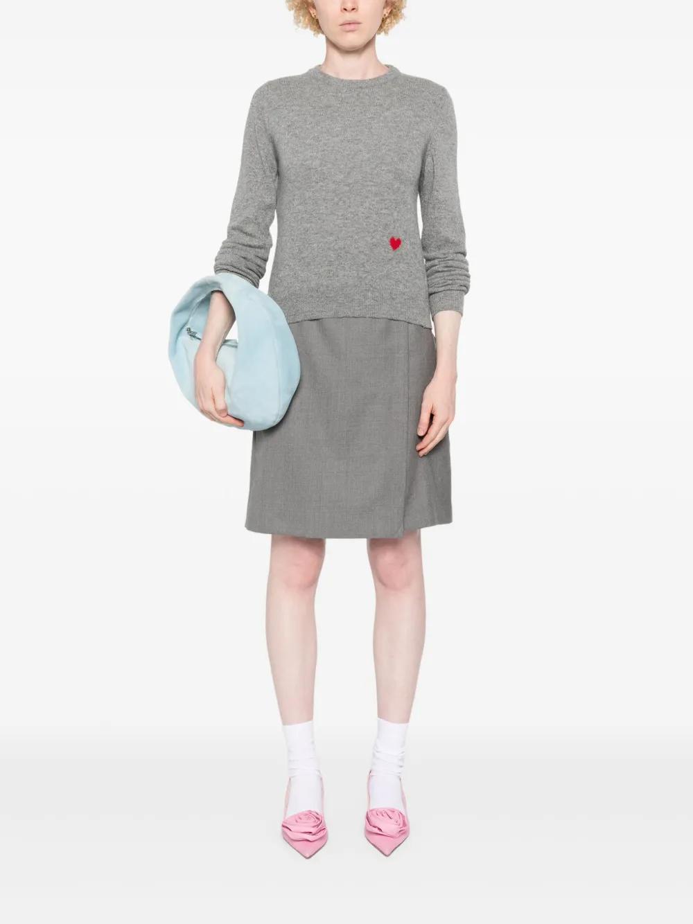 heart-embroidered sweater Product Image
