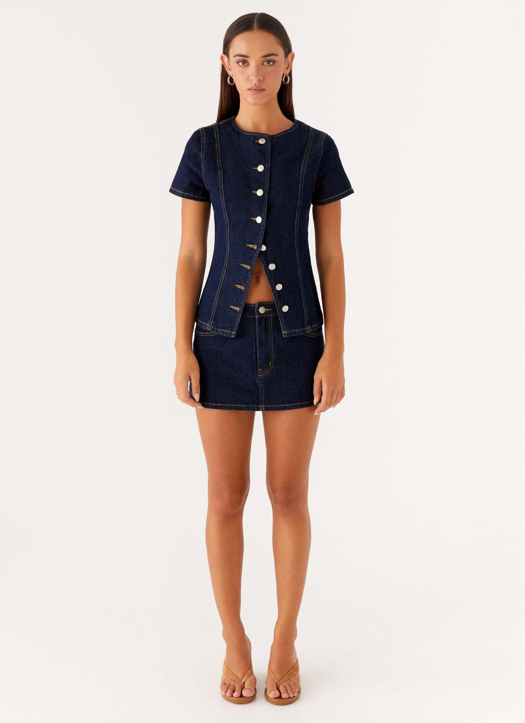 Jagger Top - Indigo Product Image