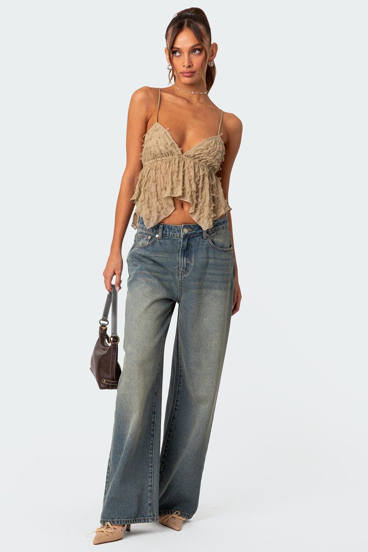 Flutter Frilled Tie Back Top Product Image