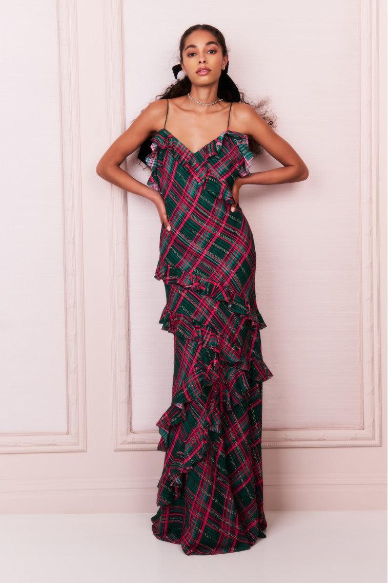 Rialto Silk Tartan Dress Product Image