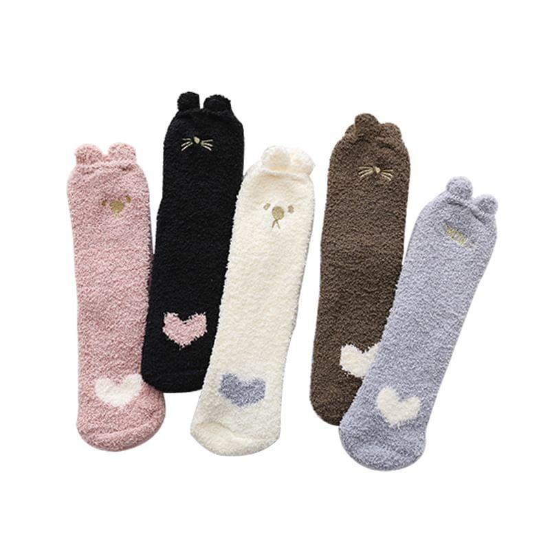 Cat Coral Fleece Socks Product Image