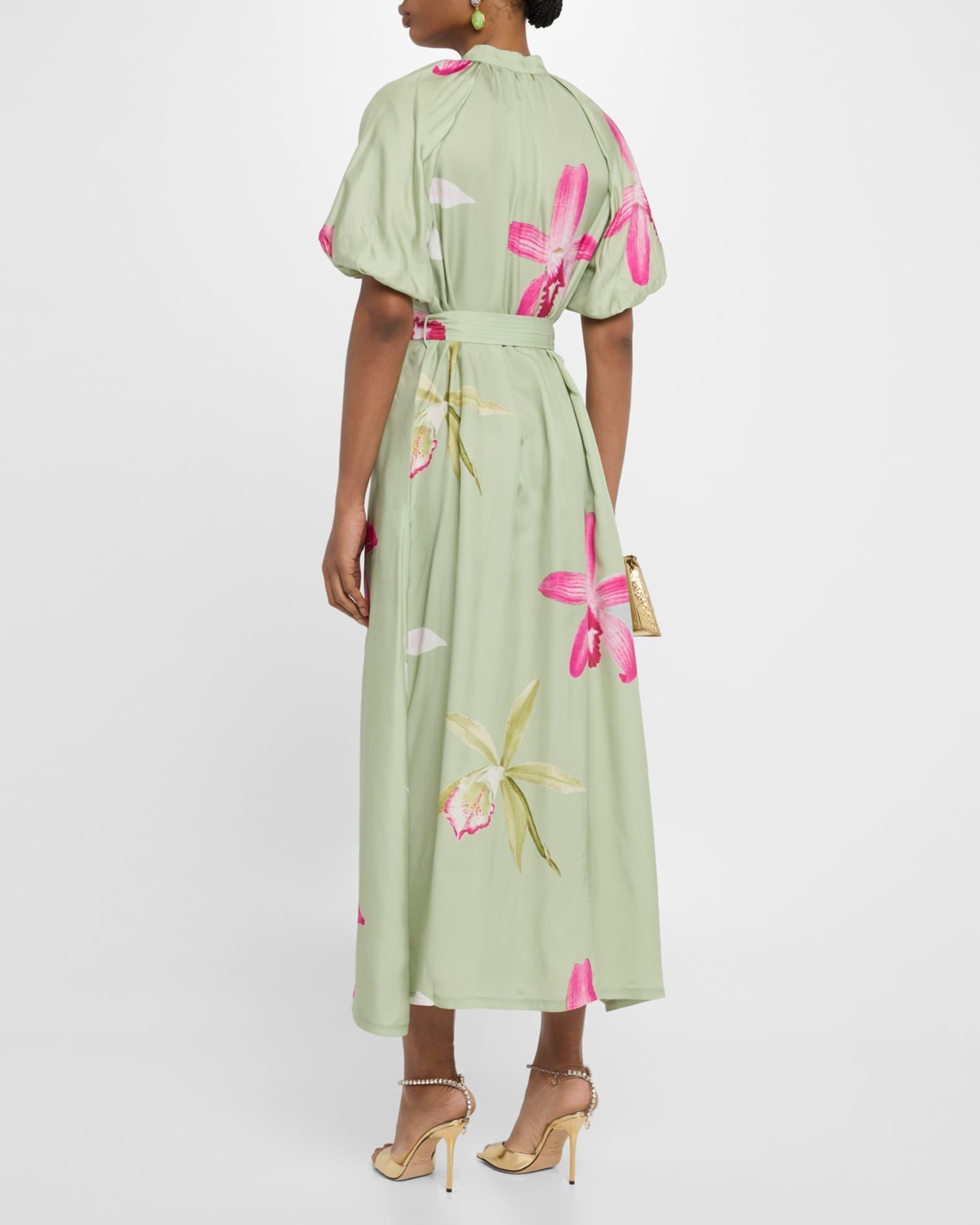 Emilia Belted Floral-Print Midi Shirtdress Product Image