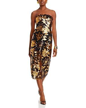 Womens Kait Sequined Strapless Midi-Dress Product Image
