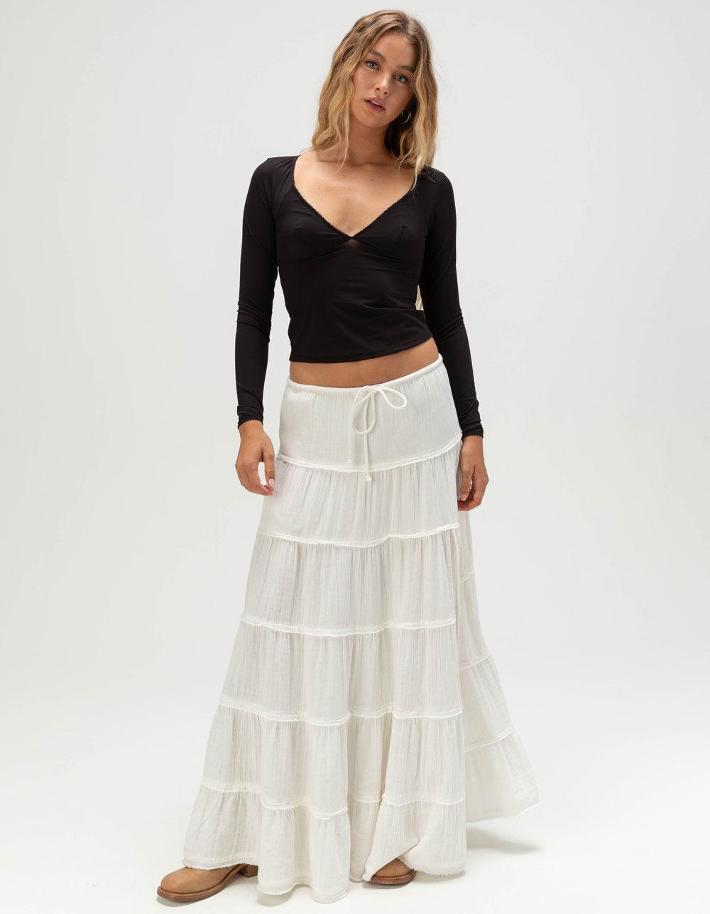 BDG Urban Outfitters Je T'aime Womens Long Sleeve Crop Top - BLACK Product Image
