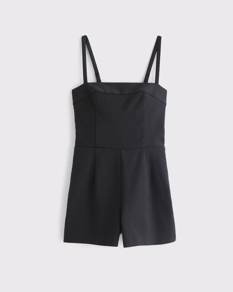 Micro Short Tailored Romper Product Image