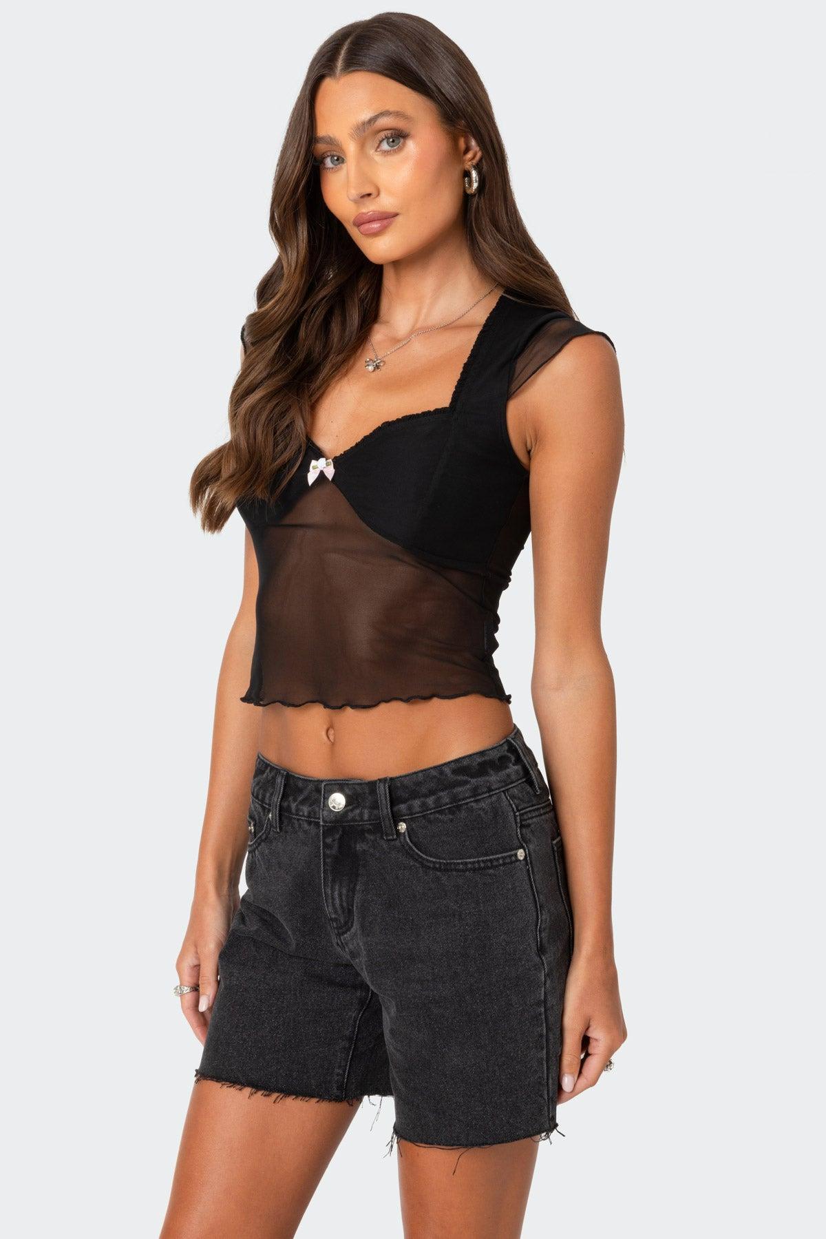 Devi Sheer Mesh Top Product Image