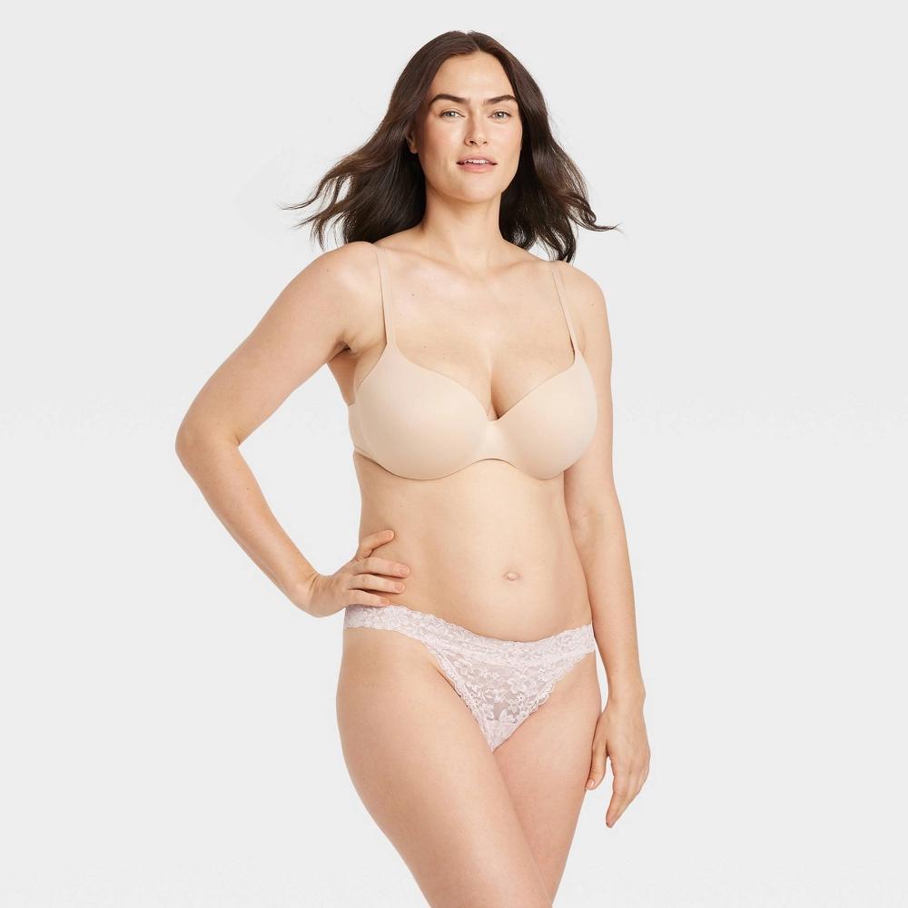 Women's Allover Lace Thong Underwear - Auden™ Baby M: Mid Rise, Pull-On, Cotton Gusset Product Image