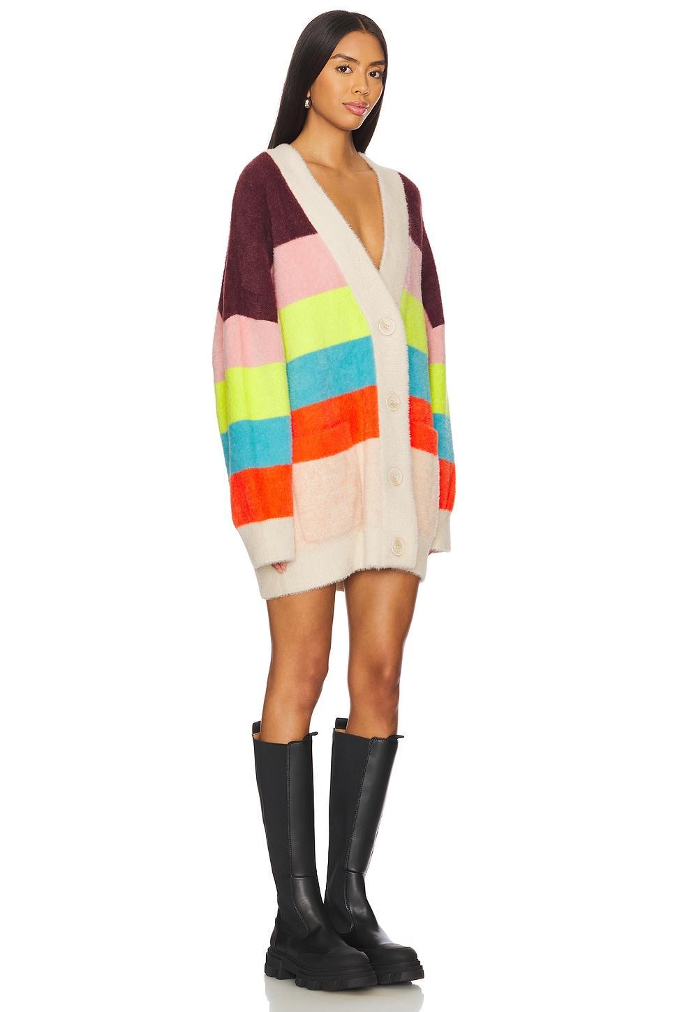 Gaan Striped Furry Cardigan Essentiel Antwerp Product Image