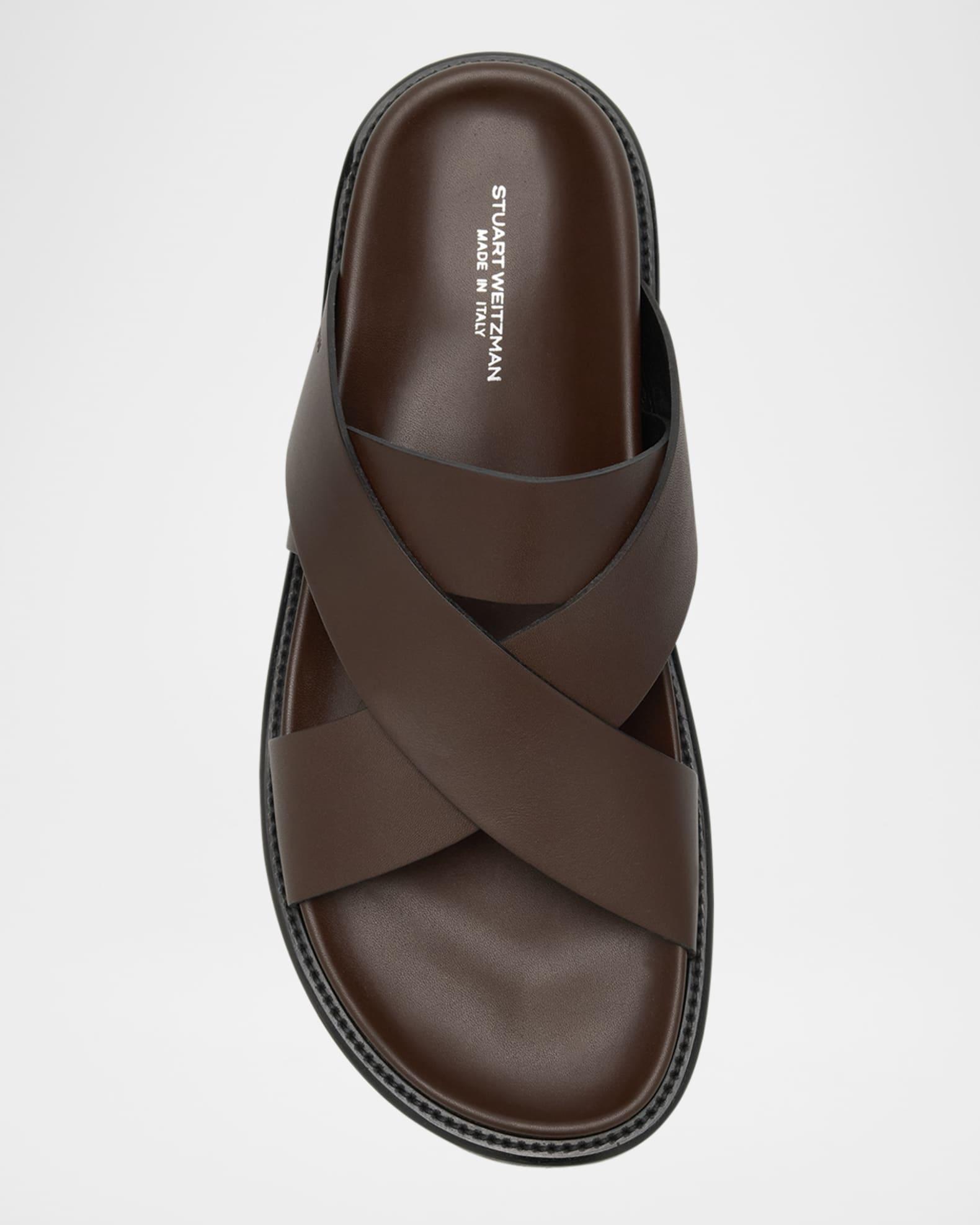 Men's Berkley Leather Criss-Cross Slide Sandals  Product Image