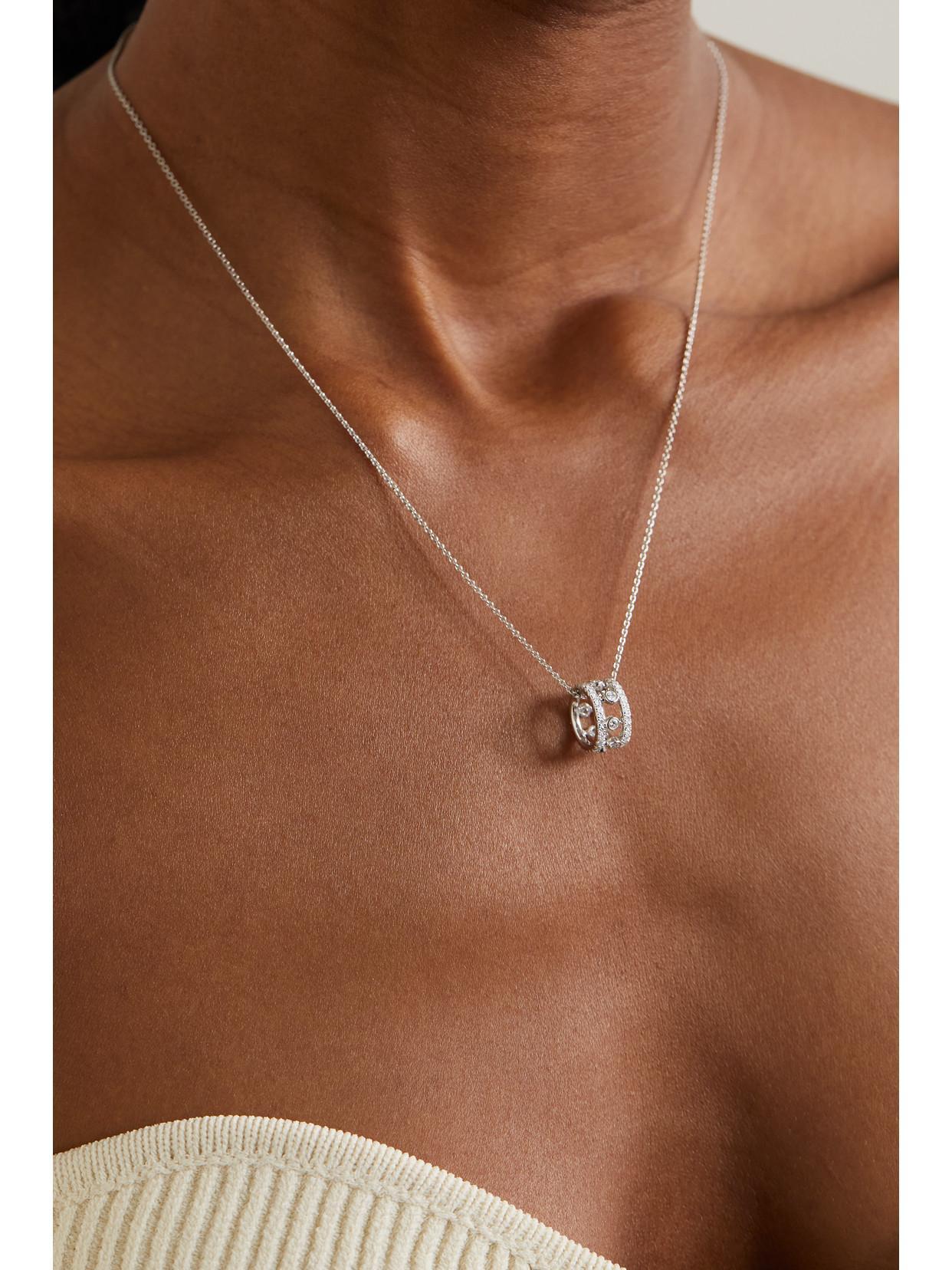 DE BEERS Dewdrop 18-karat White Gold Diamond Necklace Product Image