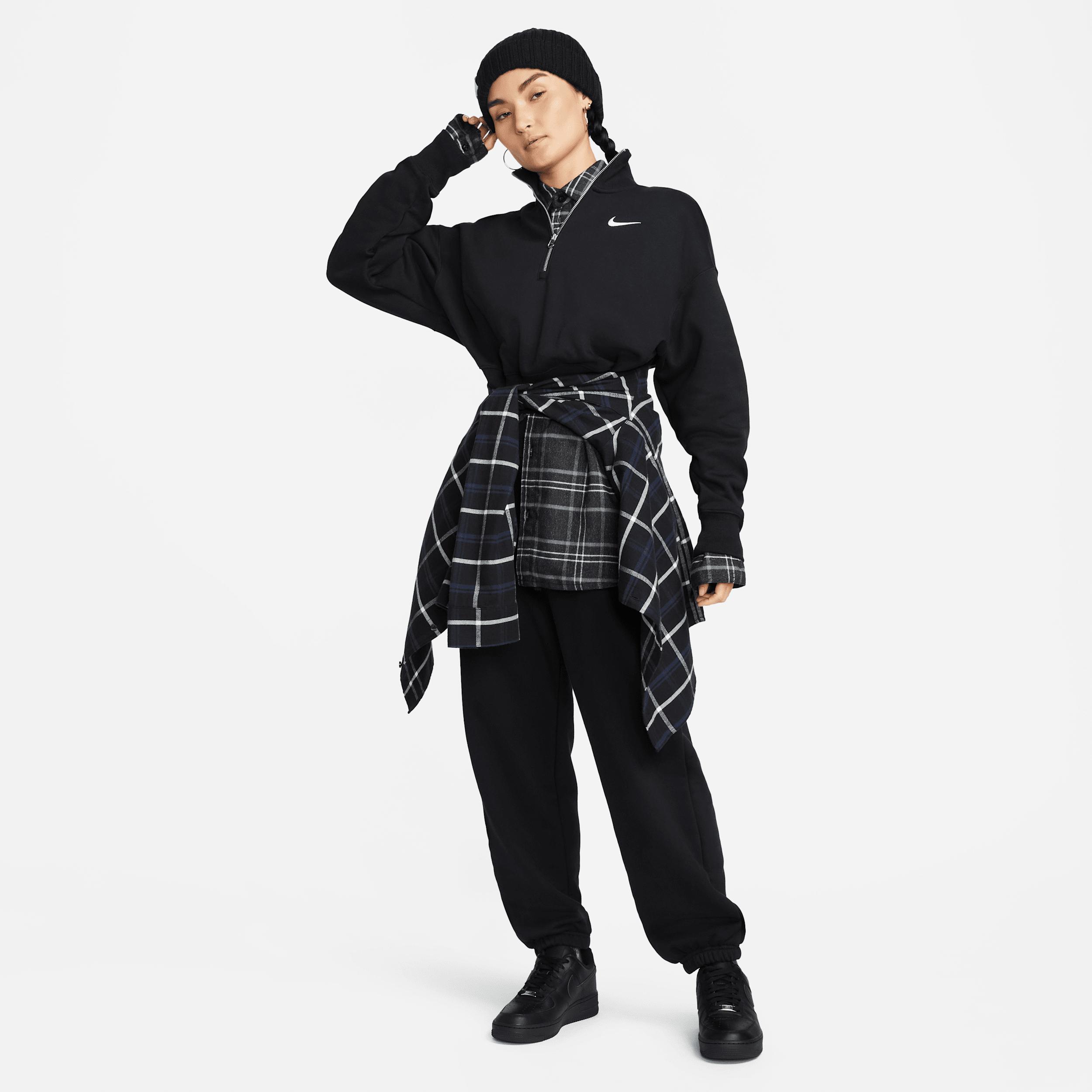 Women's Nike Sportswear Phoenix Fleece 1/4-Zip Cropped Sweatshirt Product Image