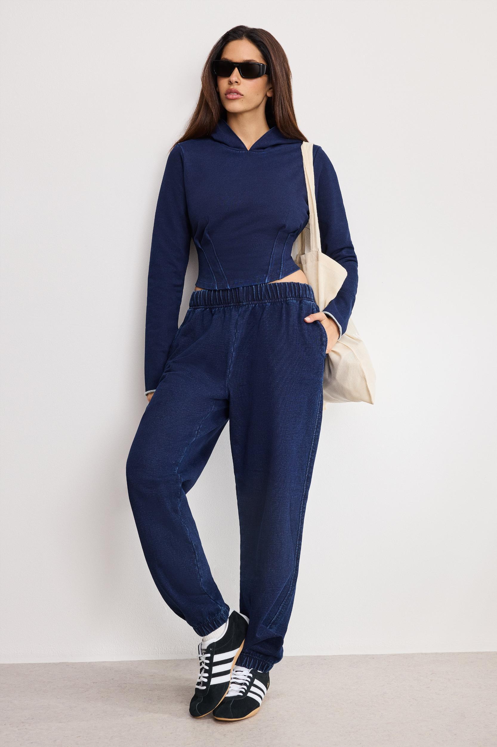 JEANIUS CORSET HOODIE | INDIGO1029 Product Image