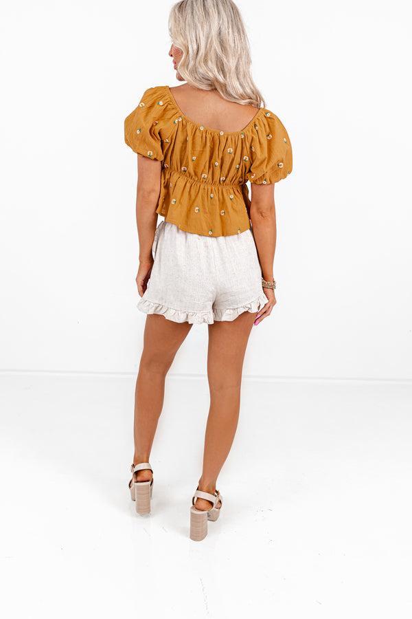 The Margie High Waist Linen-Blend Shorts Product Image