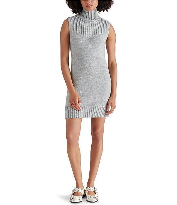 Steve Madden Karissa Turtleneck Sleeveless Sweater Mini Dress Product Image
