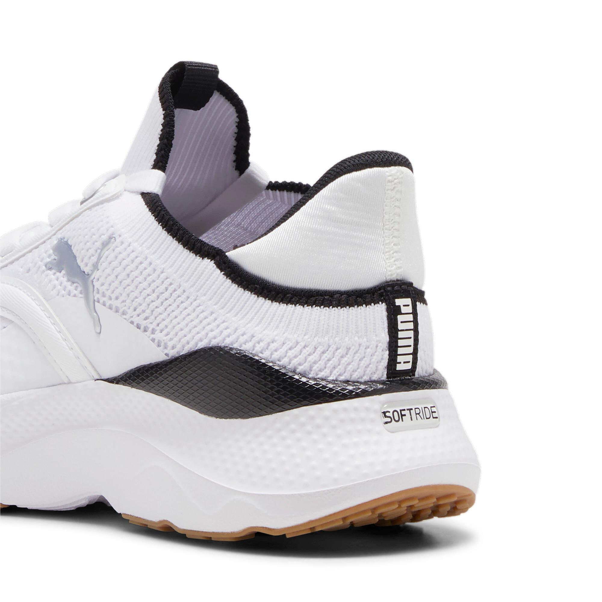 PUMA SOFTRIDE Mayve Running Shoes Women in White/Black/Silver Product Image