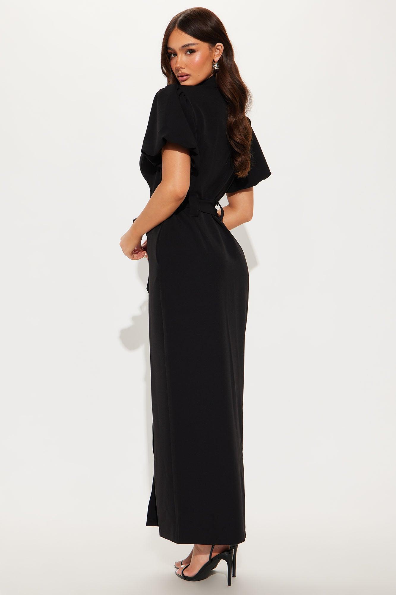 Keaton Shirt Maxi Dress - Black Product Image