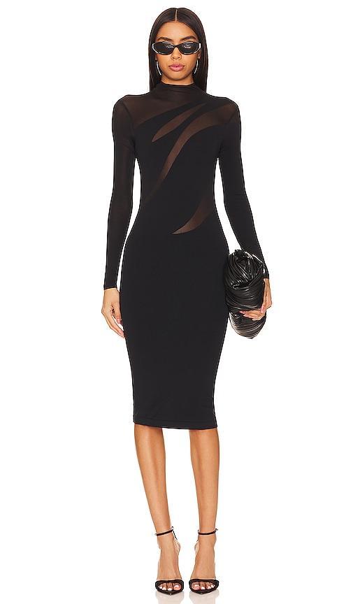 Wolford Sheer Opaque Dress in Black Product Image