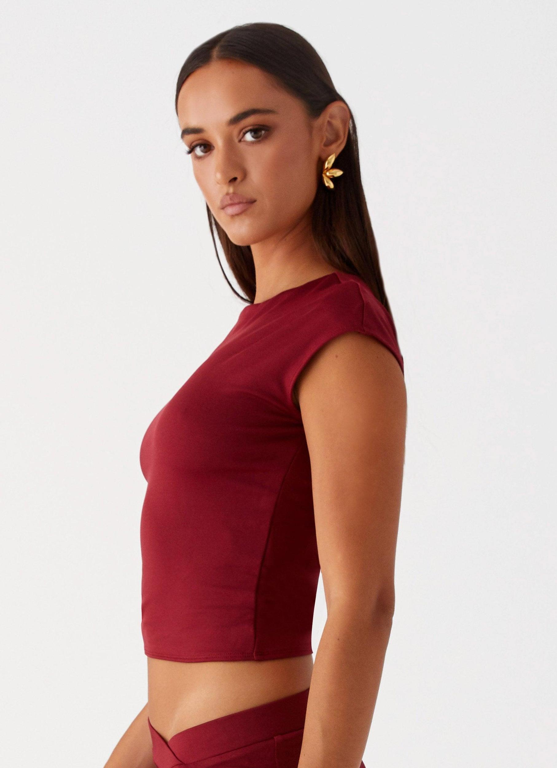 She's A Lady Top - Red Product Image