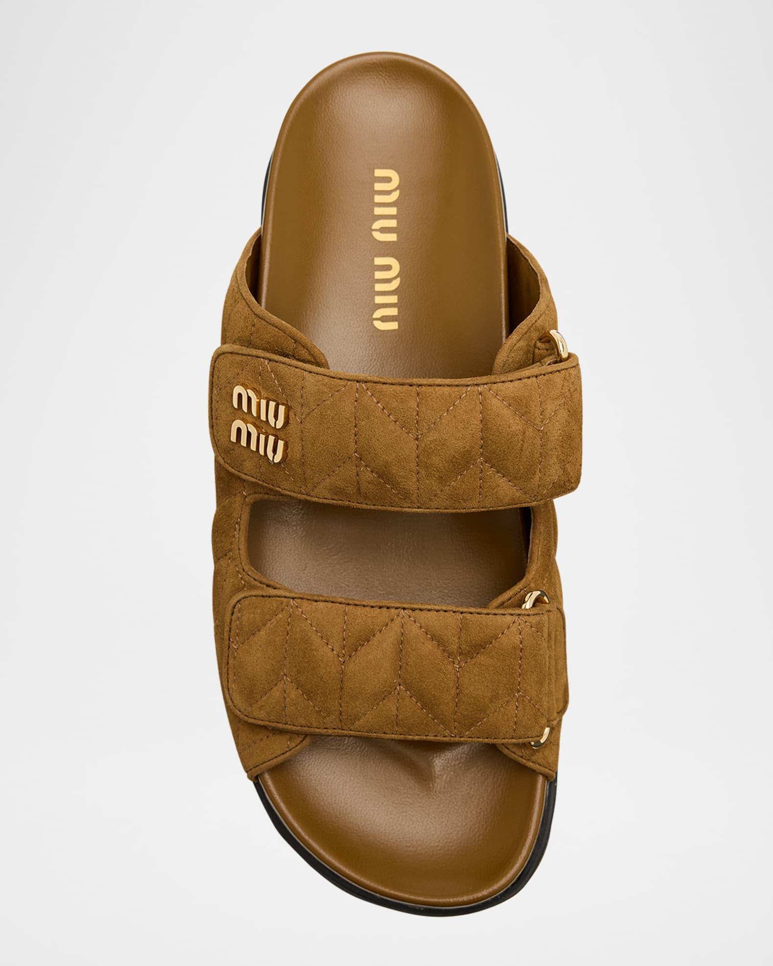 Quilted Suede Dual-Grip Comfort Sandals Product Image