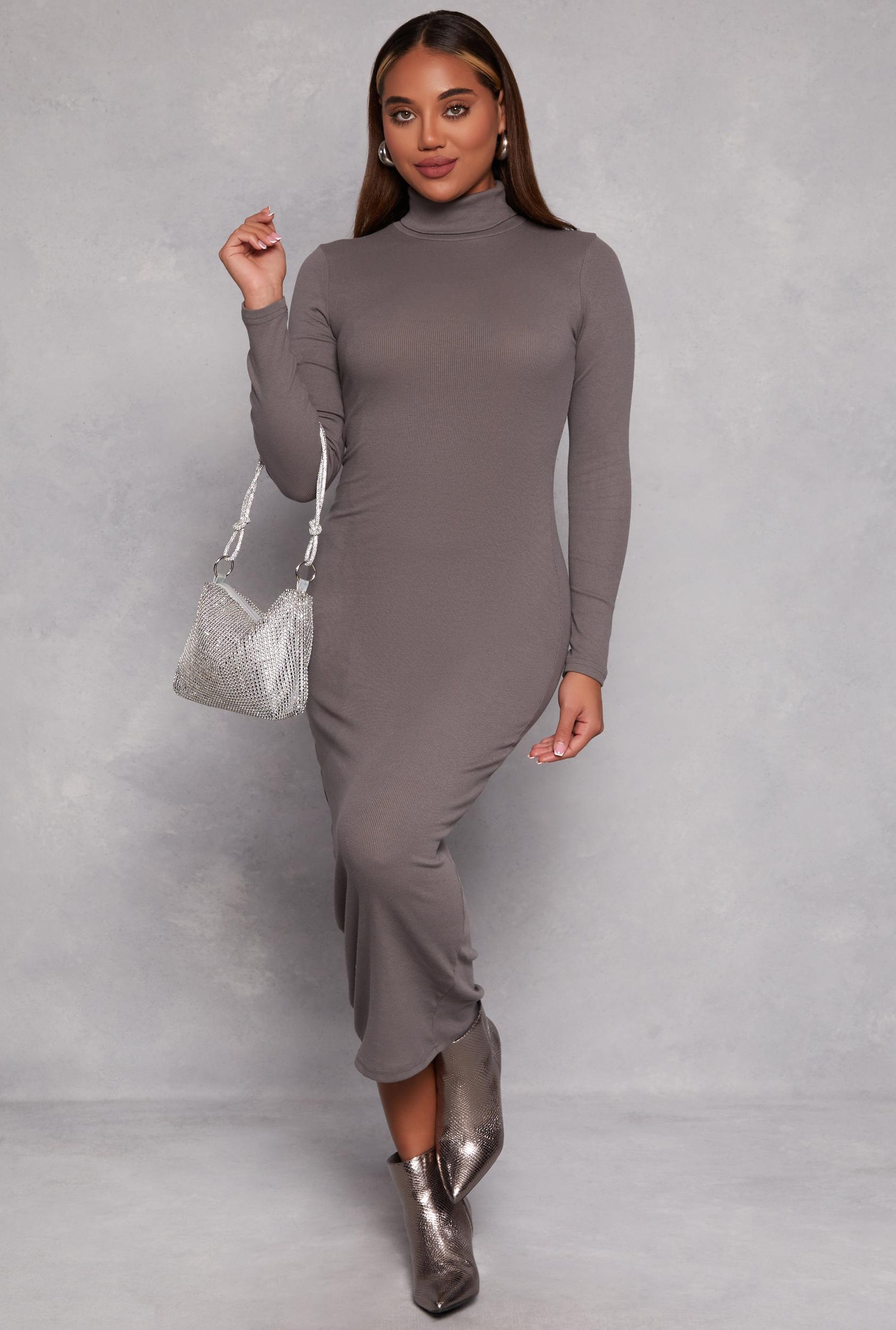 Womens Daisy Turtleneck Midi Dress Product Image