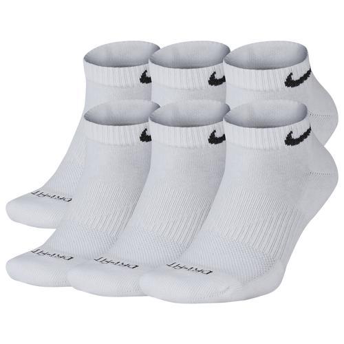 Men's Nike 6-pack Everyday Plus Cushioned Low-Cut Training Socks, Size: 12-15, White Product Image