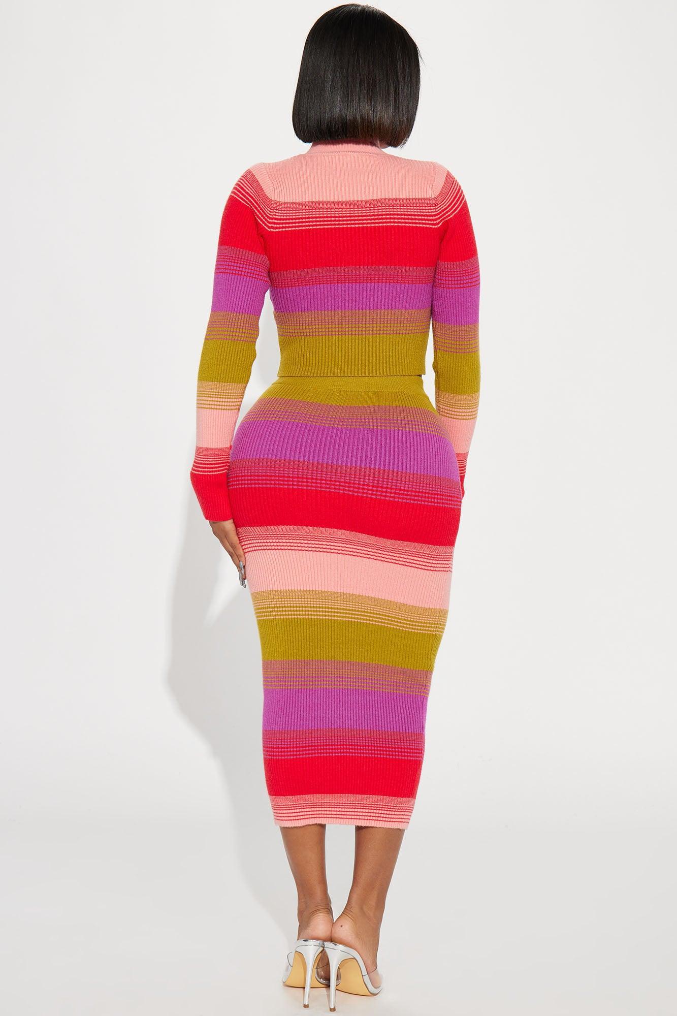 Mi Amore Sweater Skirt Set - Multi Color Product Image