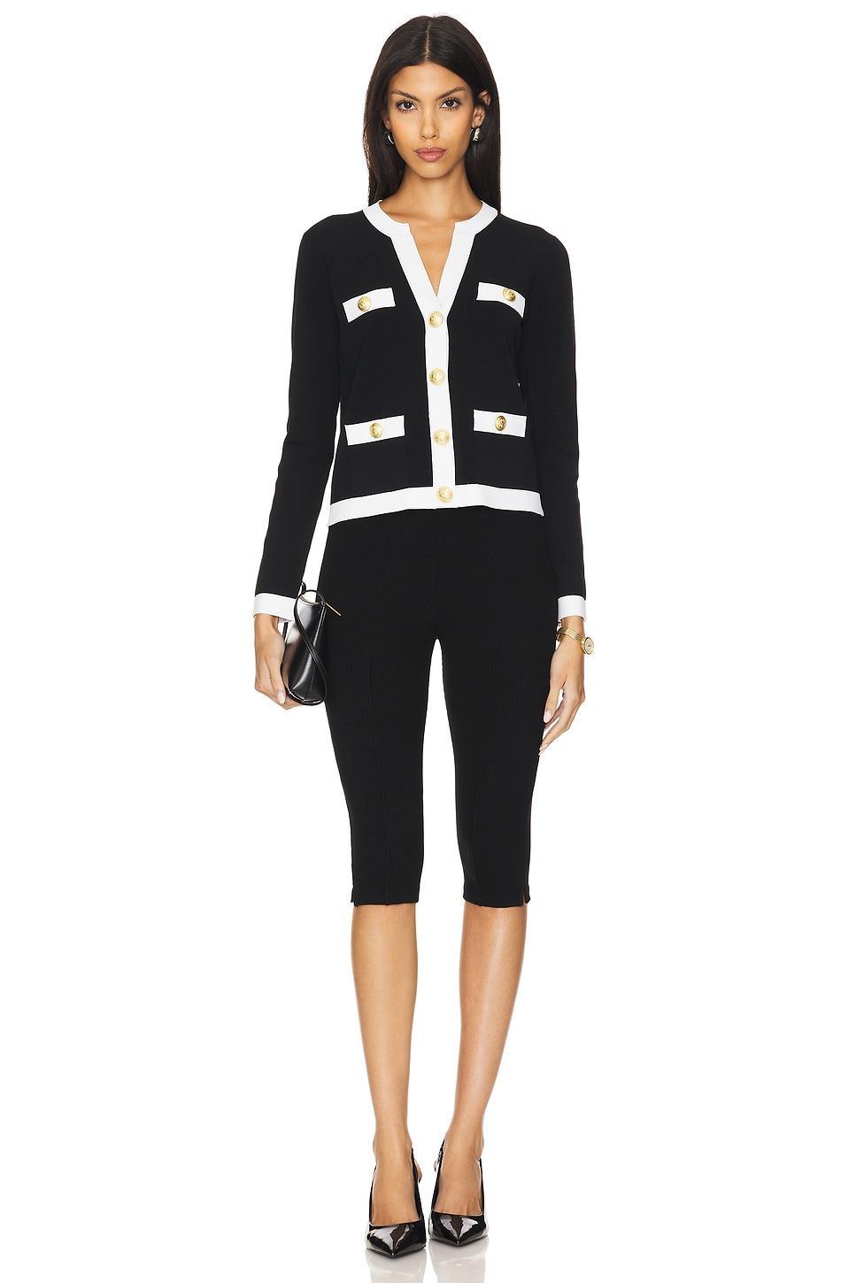 Estefania Contrast Trim Cardi L'AGENCE Product Image