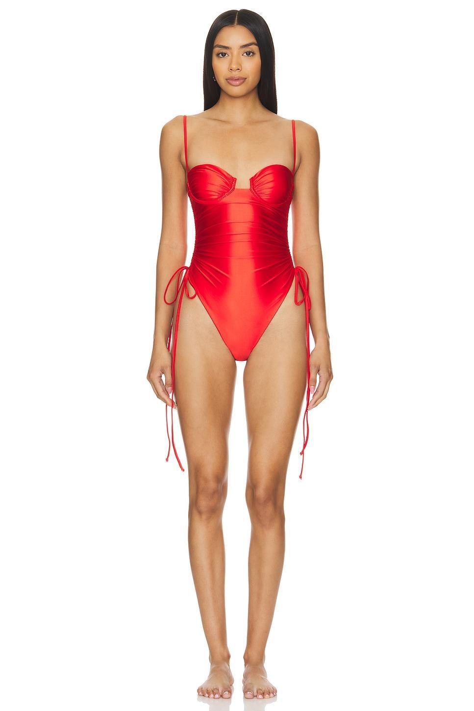 Lovers and Friends Chasing Sunsets One Piece in Red Product Image