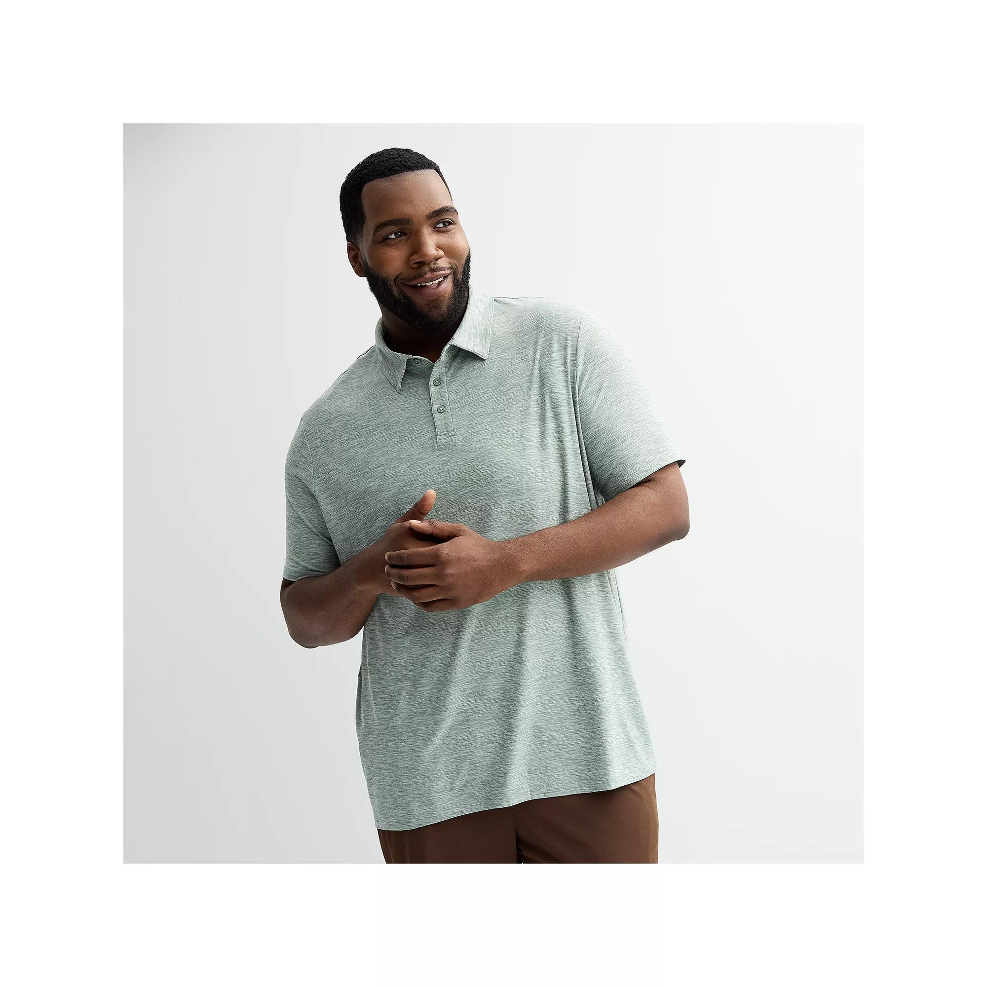 Big & Tall FLX Wander Polo, Men's, Size: 3XB, Green Grey Product Image