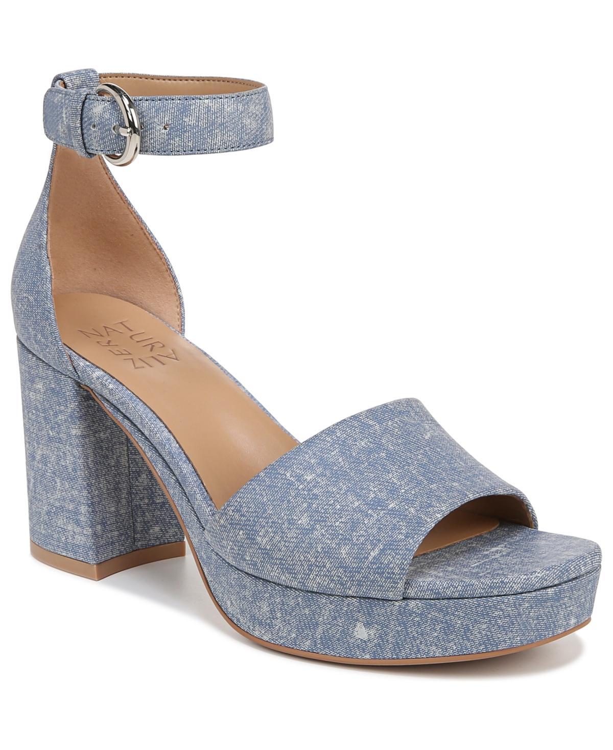Naturalizer Pearlyn Leather Ankle Strap Platform Sandals Product Image