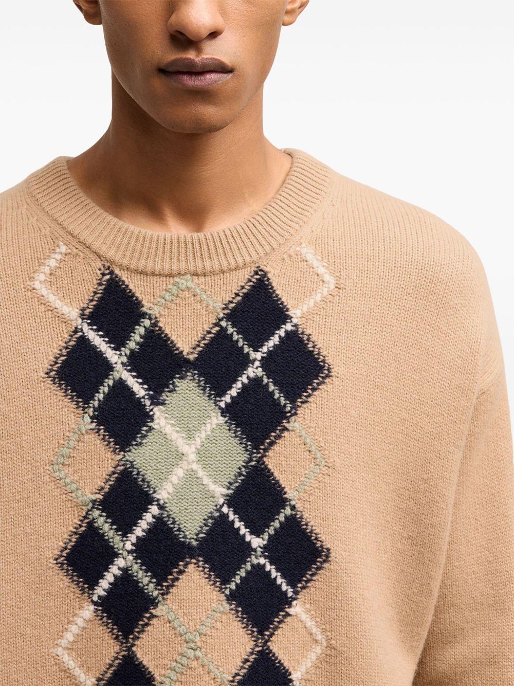Argyle Double layered jumper Product Image