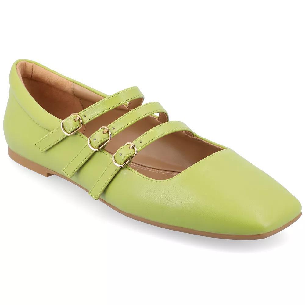 Journee Darlin Womens Tru Comfort Foam Multi Strap Square Toe Flats Product Image