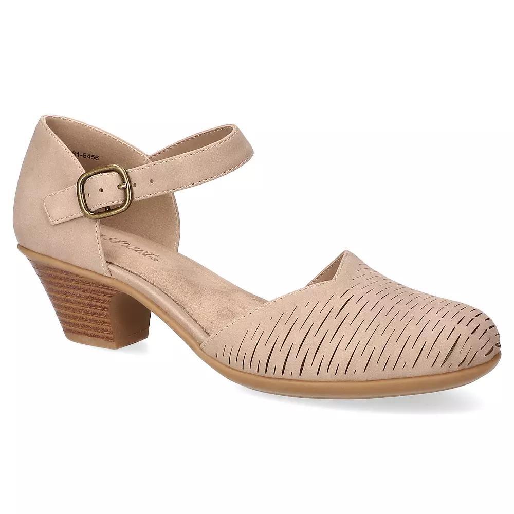 Easy Street Justina Women's Block Heel Sandals, Size: 7.5 Wide, Brown Product Image
