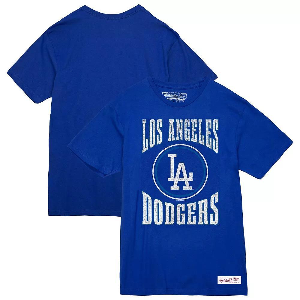 Men's Mitchell & Ness Royal Los Angeles Dodgers Arched Logo Slub T-Shirt, Size: 2XL, Blue Product Image