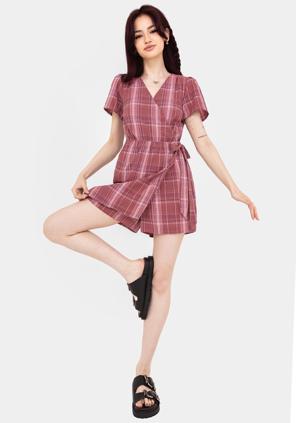 Zorina Cotton Tie Wrap Playsuit Product Image