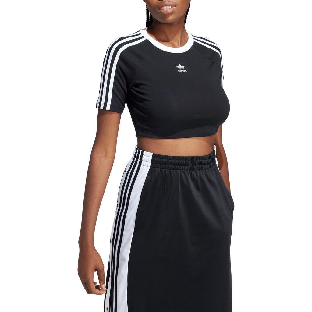 adidas Originals Crop Baby Tee in Black at Nordstrom, Size Medium Product Image