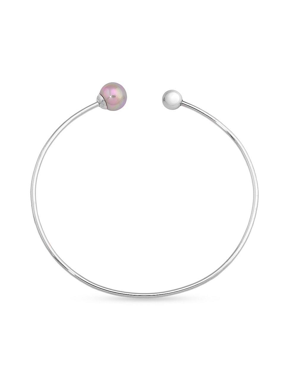 Womens Aura Steel & 8MM Nuage Pearl Flexible Bracelet Product Image
