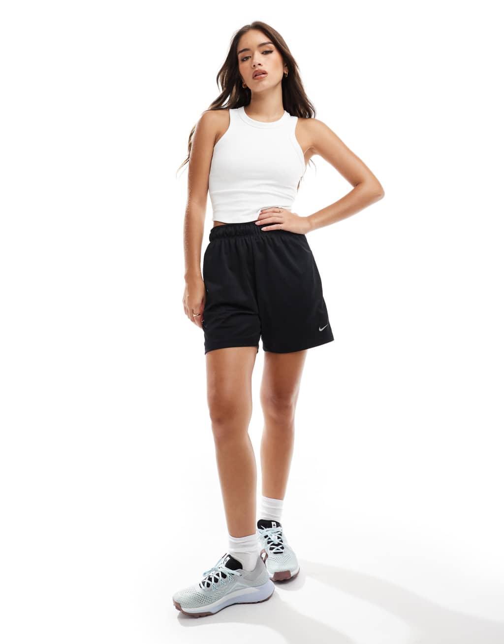 Nike One Dri-Fit tight cropped tank top in white Product Image