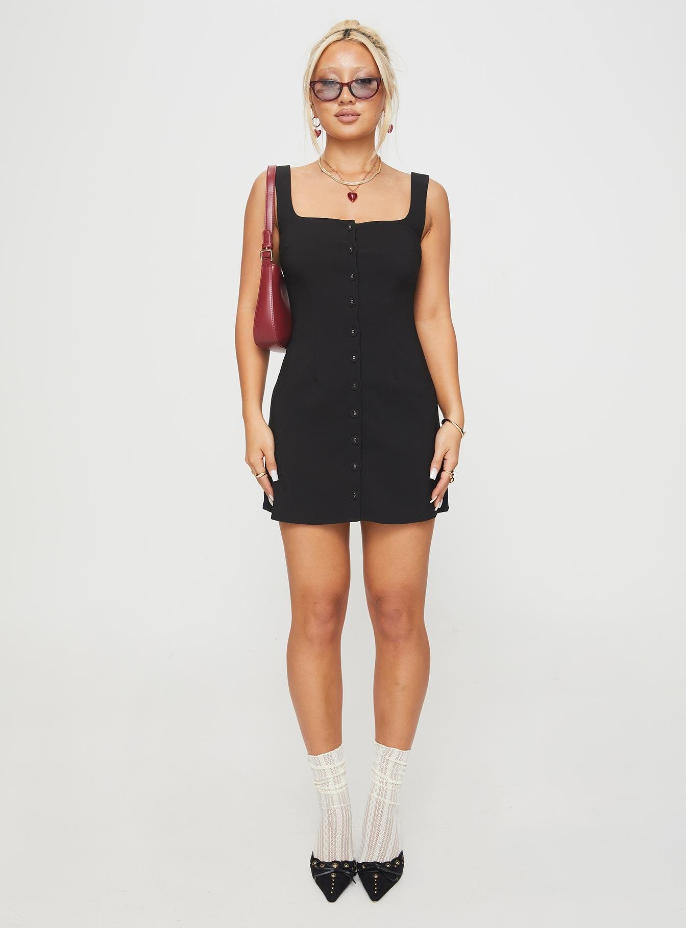 Zamie Mini Dress Black Product Image