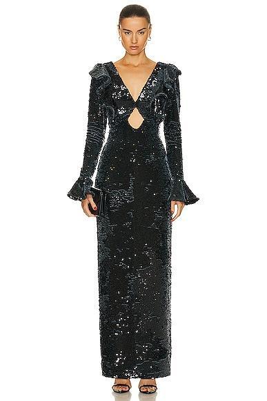 Sequin Cutout Maxi Dress PatBO Product Image