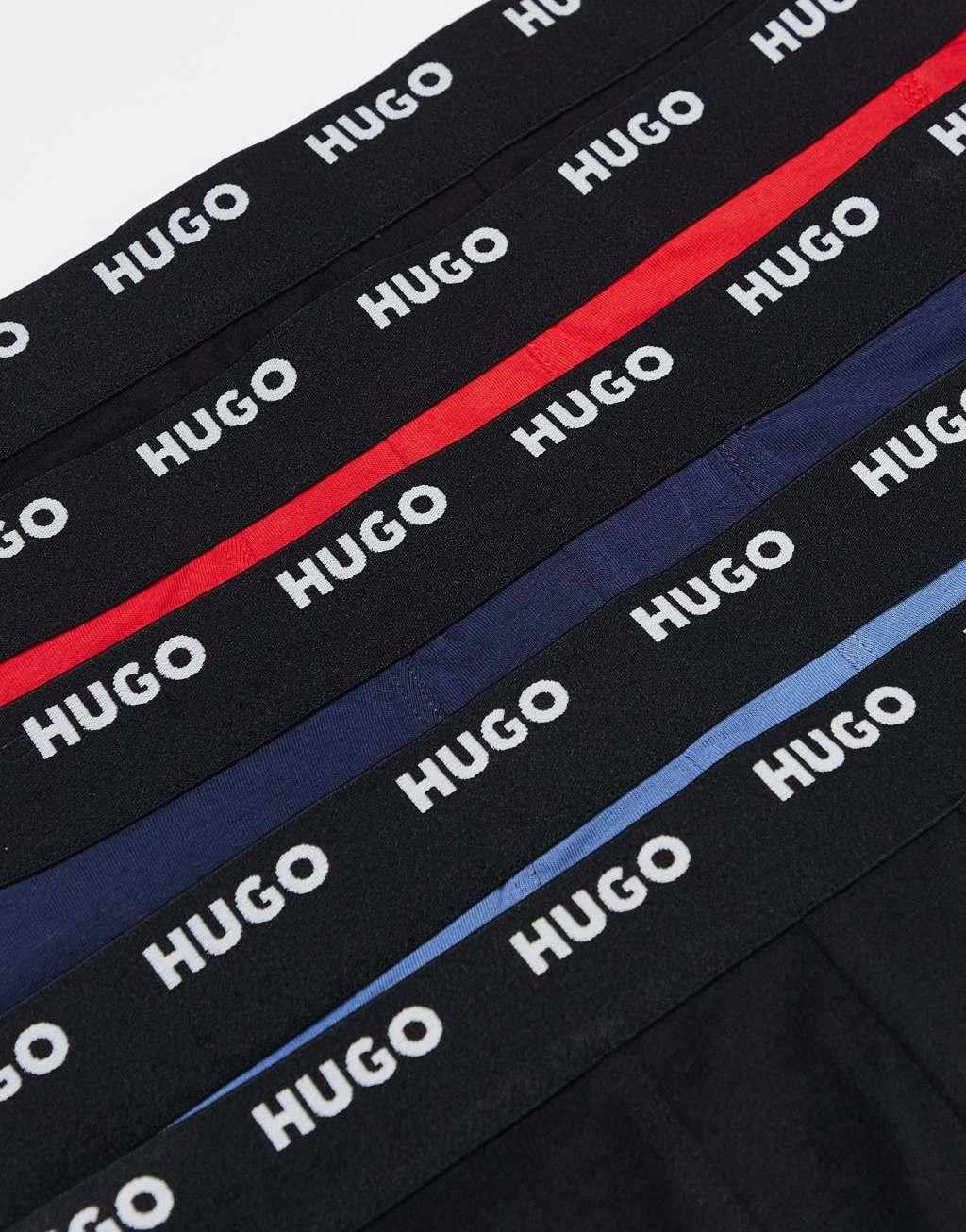 HUGO Bodywear 5-pack trunks in black, blue and red  Product Image