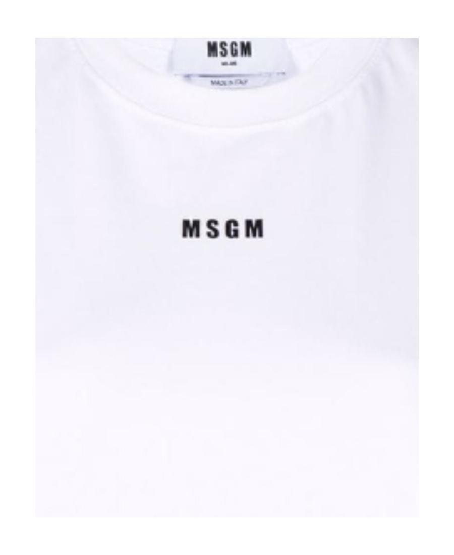 MSGM Logo-print Short-sleeved T-shirt In White Product Image