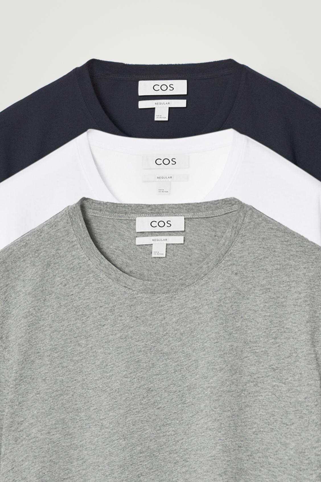 3-PACK REGULAR COTTON T-SHIRTS Product Image