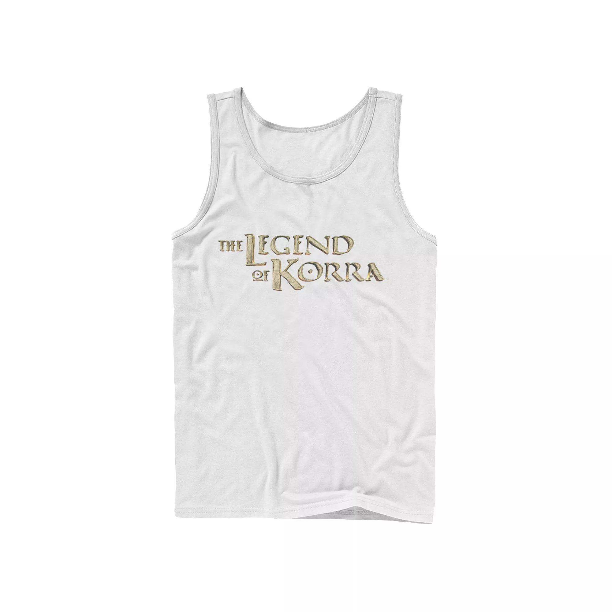 Mens Nickelodeon Legend of Korra Golden Stone Logo Tank Top Athletic Grey Product Image