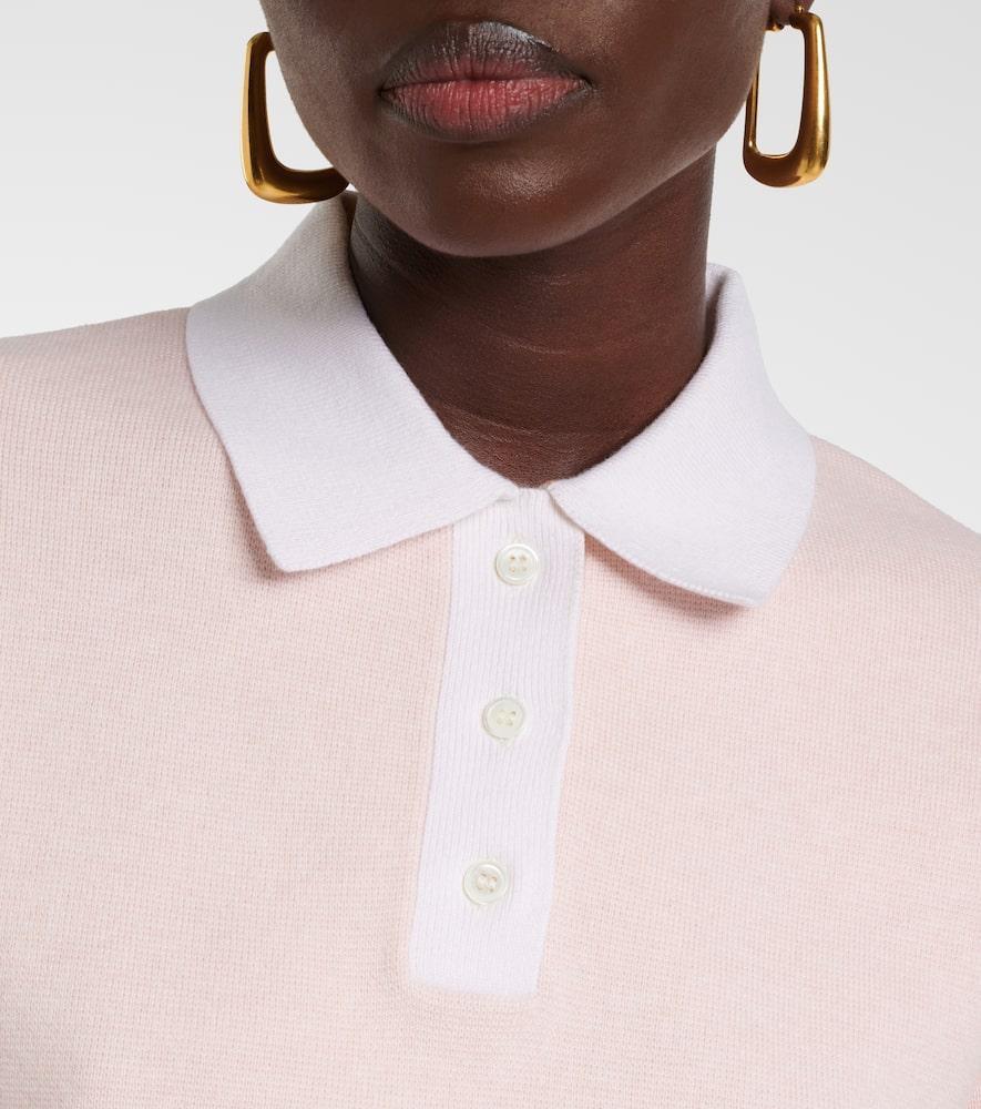 JW ANDERSON Cropped Polo Shirt In Pink Product Image