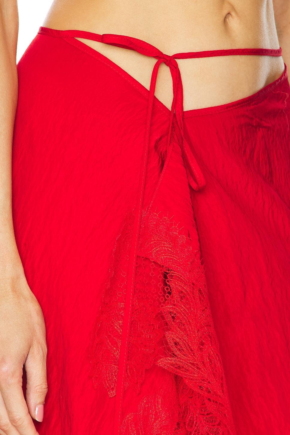 Lace Trim Asymmetric Skirt David Koma Product Image