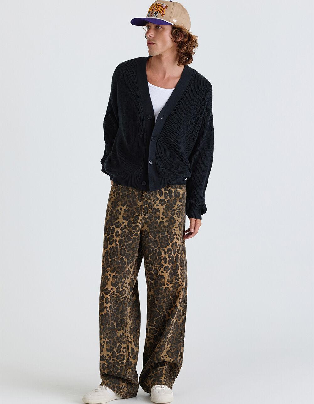 RSQ Mens Baggy 5 Pocket Leopard Pants Product Image