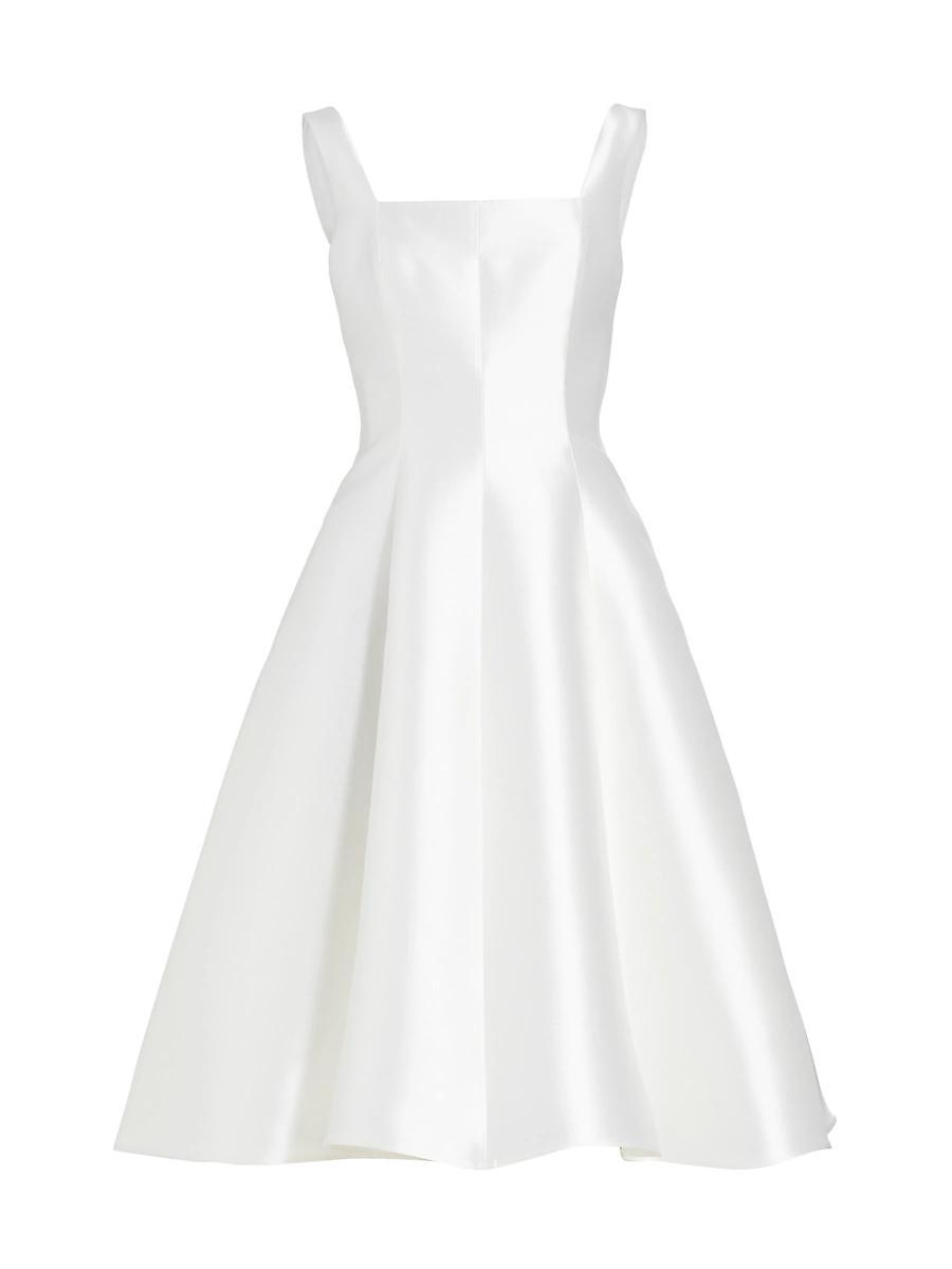 Womens Mikado Paneled Midi-Dress Product Image